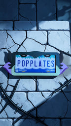 Dark Fairy Mistress x PopPlates — 3D printed fantasy villain license plate frame with sculpted horns and wing accents, made in Vancouver BC