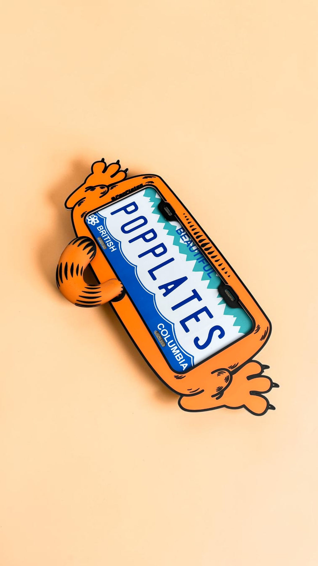 Garfield Inspired 3D License Plate Frame | Orange Lazy Cat Car Accessory