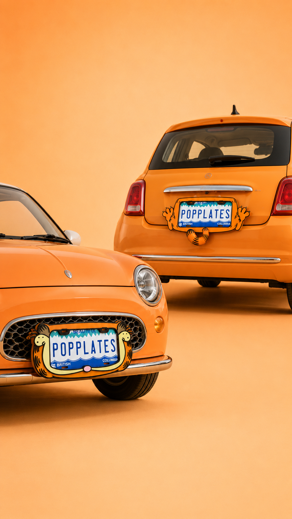 Garfield Inspired 3D License Plate Frame | Orange Lazy Cat Car Accessory