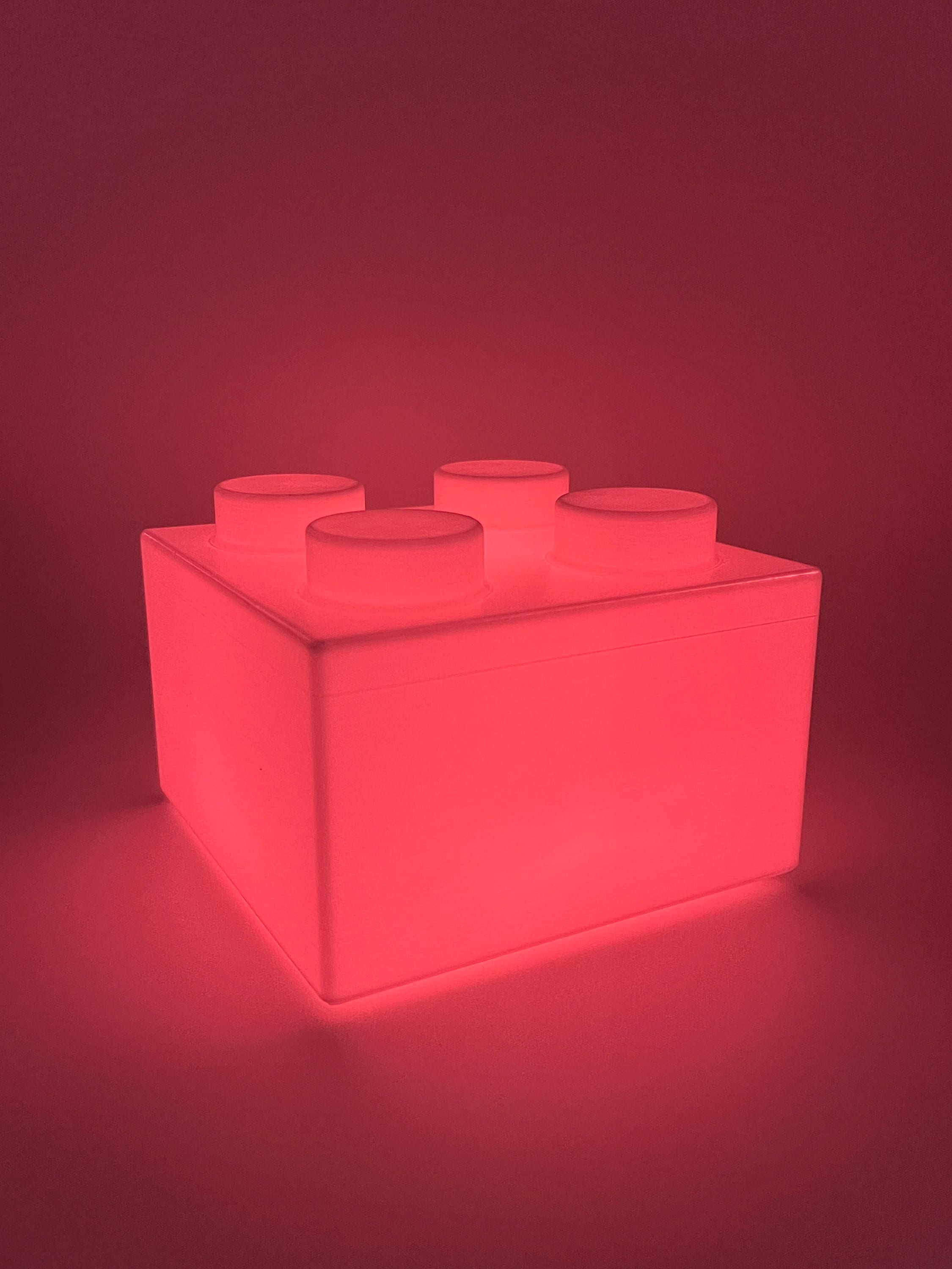 3D Printed Famous Brick Nightlight with Multi-Colored LED and Remote Controlled - Perfect Home Decor Gift for Enthusiasts of All Ages!