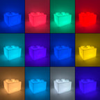 3D Printed Famous Brick Nightlight with Multi-Colored LED and Remote Controlled - Perfect Home Decor Gift for Enthusiasts of All Ages!