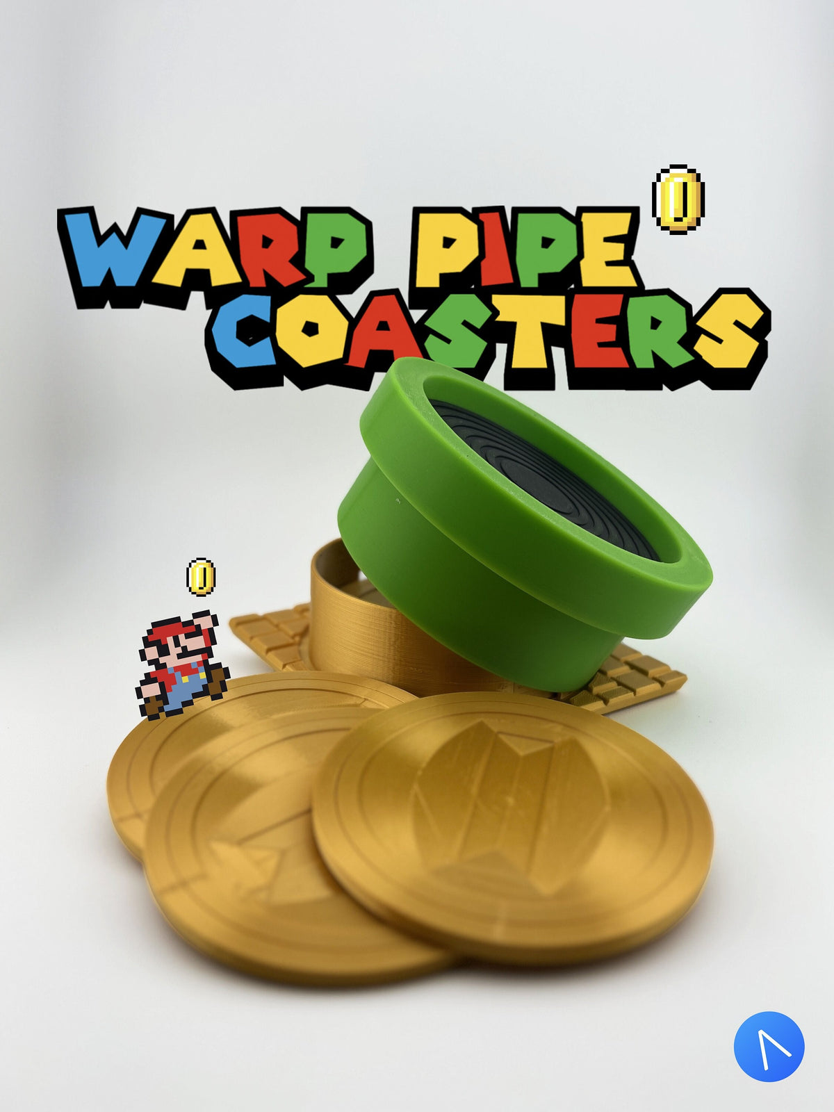Super Mario Warp Pipe Coasters x PopPrints
