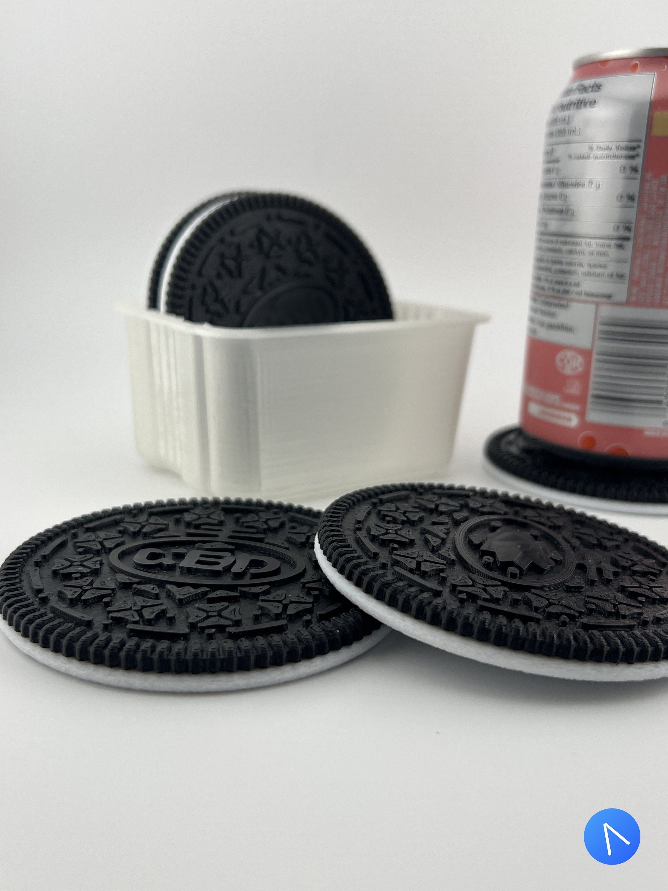 Whimsical Cream Cookie Coaster Set x PopPrints