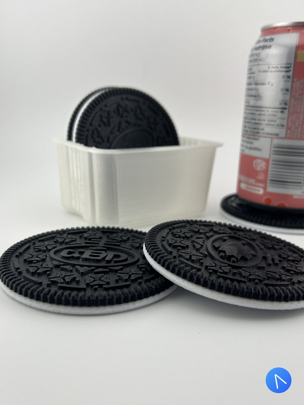 Whimsical Cream Cookie Coaster Set x PopPrints