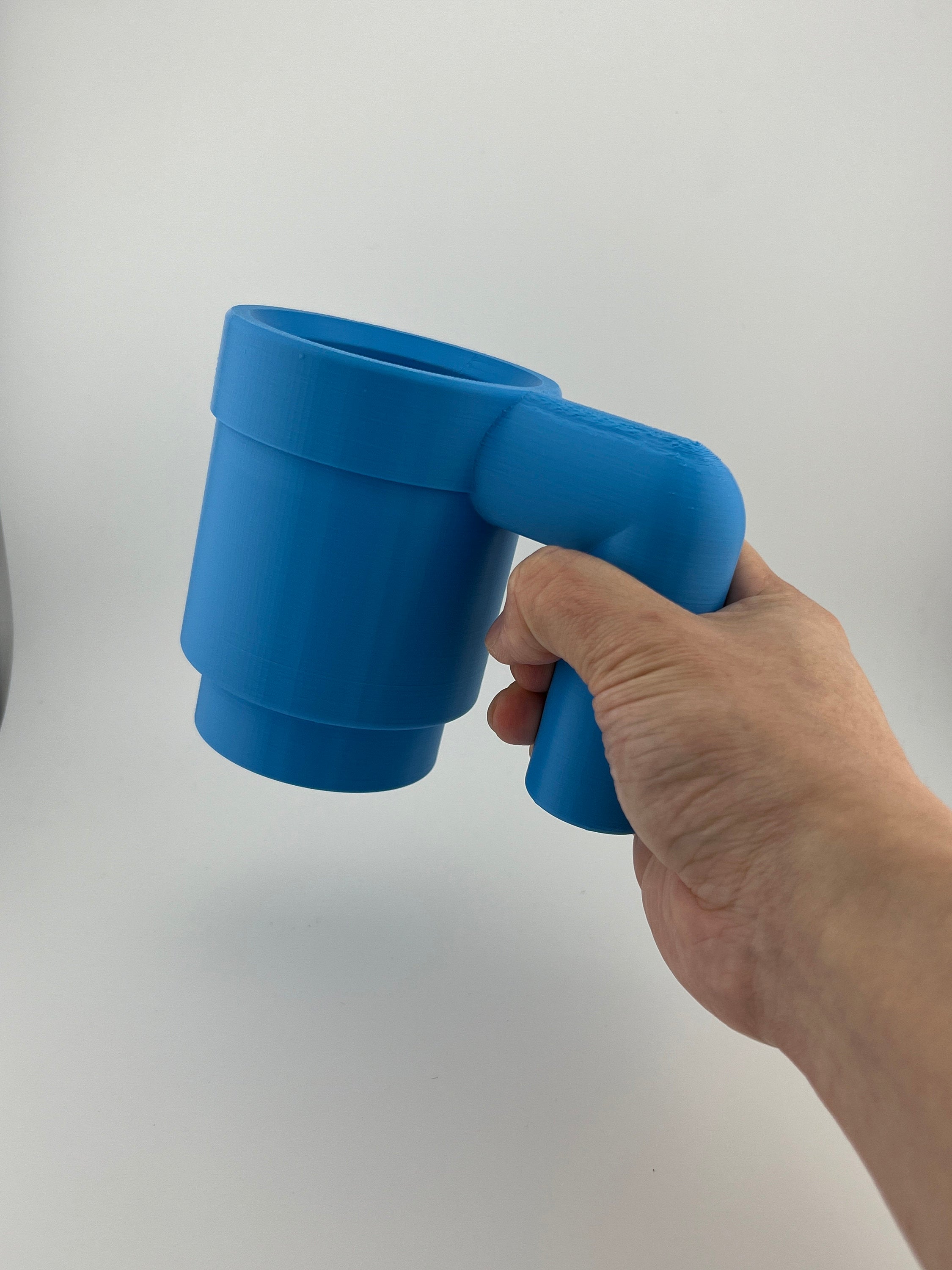 Supersized 3D Printed Building Block Brick Cup Can Sleeve - Fun and Functional Desk Decor Secondary image