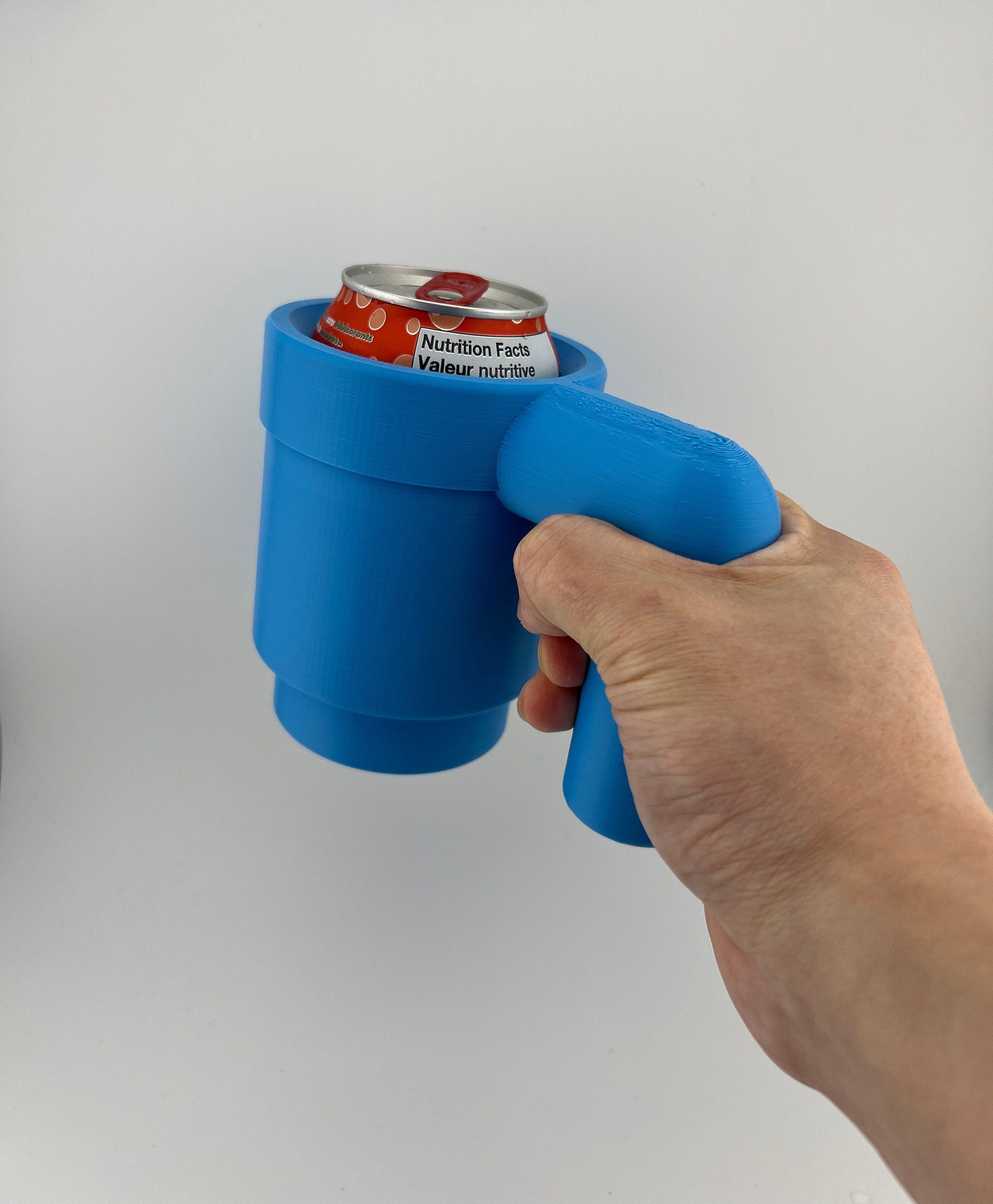 Supersized 3D Printed Building Block Brick Cup Can Sleeve - Fun and Functional Desk Decor Main image