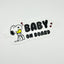 Snoopy Baby on Board Car Sign — 3D printed Snoopy and Woodstock window signage, made in Vancouver BC