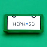 PopPlates License Plate Frame - Customizable Building Block Design with Minifigure Ledge