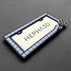 Filmmaker x PopPlates — 3D printed original license plate frame with film strip and clapperboard details, made in Vancouver BC