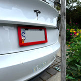 PopPlates License Plate Frame - Customizable Building Block Design with Minifigure Ledge