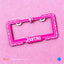 Barbie Dolly x PopPlates — 3D printed pink pop-culture license plate frame with Barbie-inspired dolly details, made in Vancouver BC