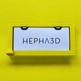 PopPlates License Plate Frame - Customizable Building Block Design with Minifigure Ledge