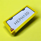 PopPlates License Plate Frame - Customizable Building Block Design with Minifigure Ledge