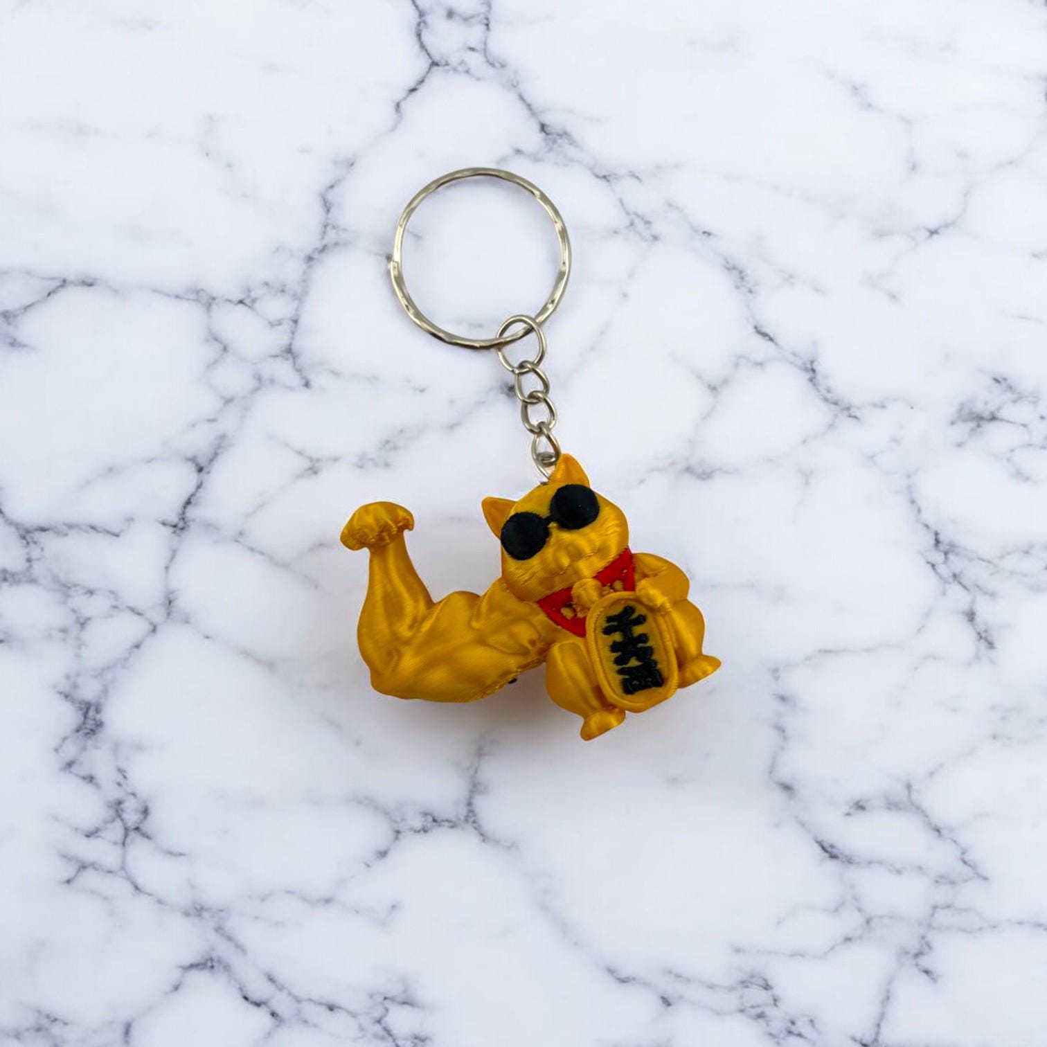 Super Buff Maneki Neko Keychain PopPrints