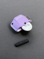 GBA-inspired AirTag holder Fidget toy with holder slot open