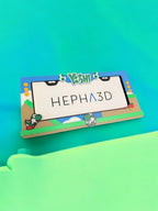 Yoshi x PopPlates — 3D printed Nintendo-inspired license plate frame featuring Yoshi with shell and egg accents, made in Vancouver BC