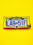 Winnie the Pooh x PopPlates — 3D printed nostalgic kawaii license plate frame featuring Pooh bear details, made in Vancouver BC
