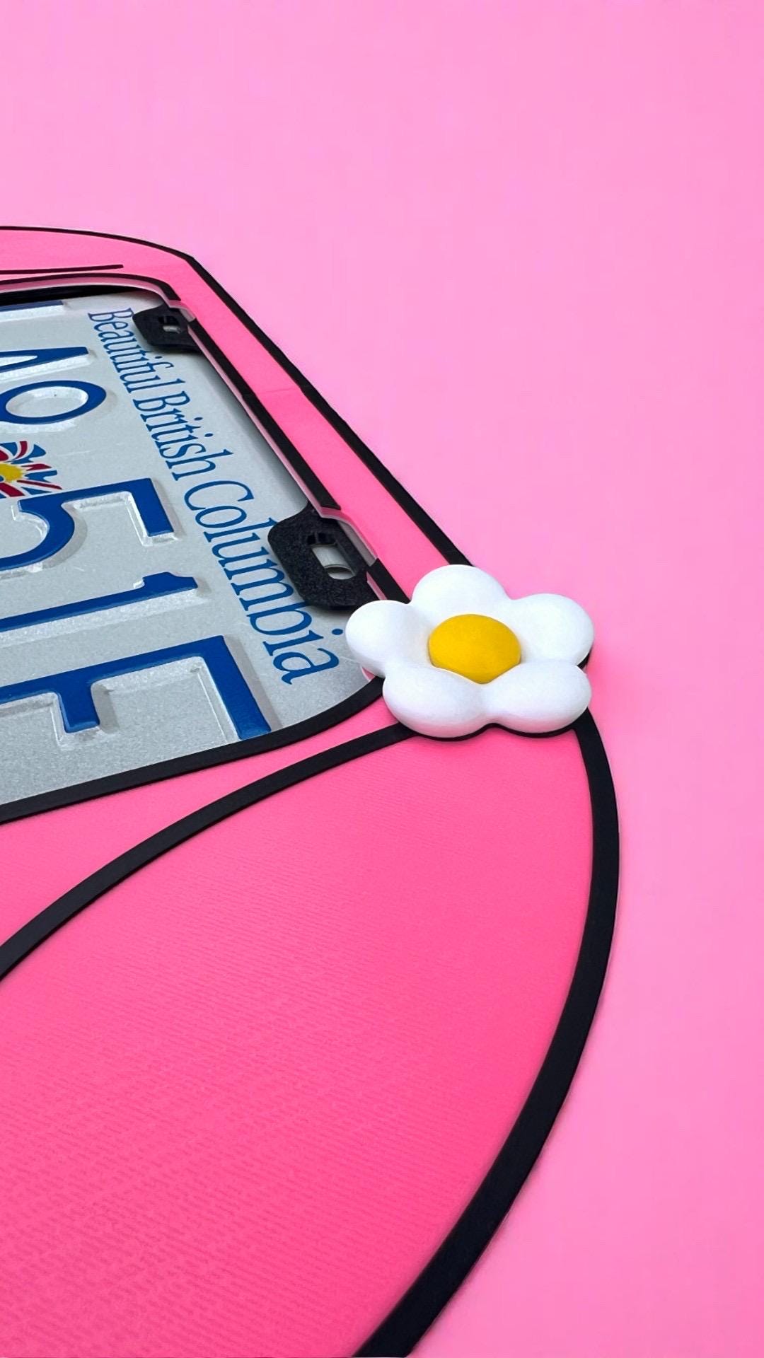 My Melody Inspired License Plate Frame: Pink Kawaii Car Decor