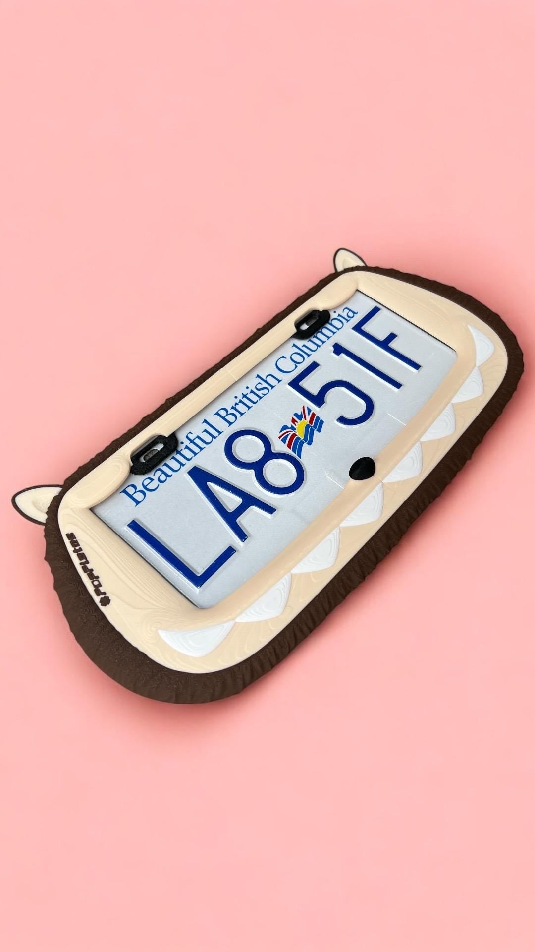 3D Printed Monster License Plate Frame: Funny Car Decor