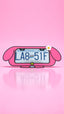 My Melody x PopPlates — 3D printed kawaii Sanrio-inspired license plate frame with hood and flower details, made in Vancouver BC