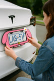 My Melody Inspired License Plate Frame: Pink Kawaii Car Decor