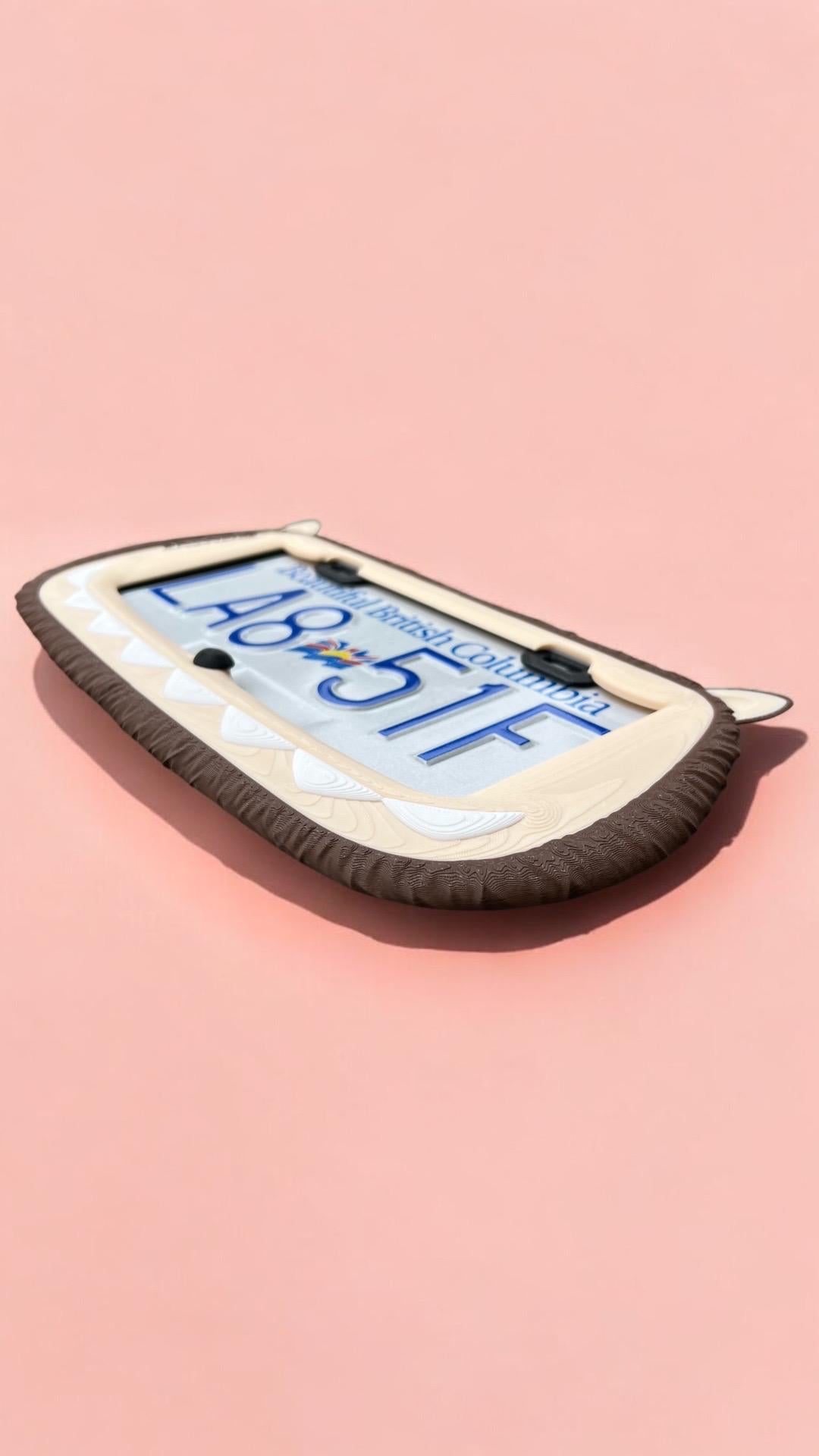 3D Printed Monster License Plate Frame: Funny Car Decor