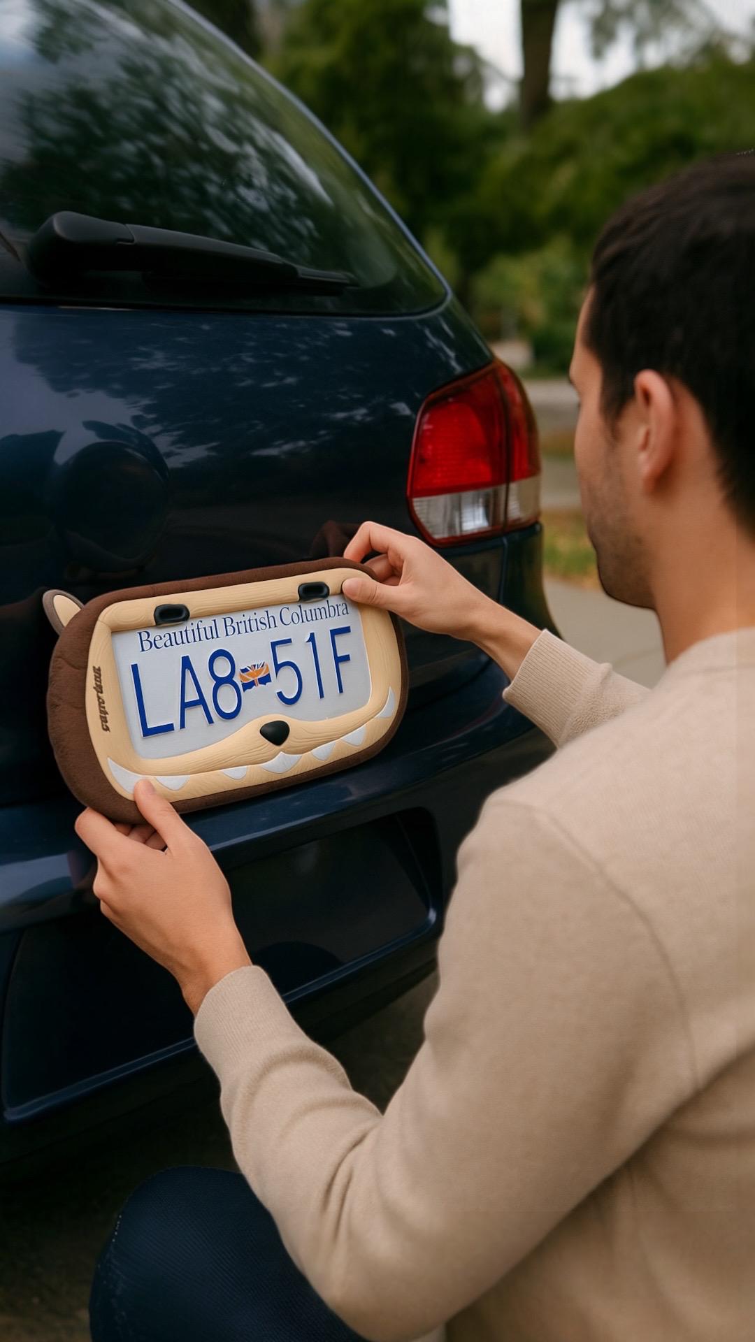 3D Printed Monster License Plate Frame: Funny Car Decor