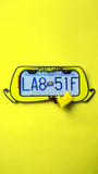 Pikachu Inspired License Plate Frame: 3D Printed Electric Mouse Car Decoration