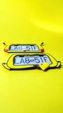 Pikachu Inspired License Plate Frame: 3D Printed Electric Mouse Car Decoration