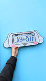 Cinnamoroll Inspired License Plate Frame – Extra Wide 3D Printed Kawaii Car Accessory | Cute Sanrio Style PopPlate for Front or Rear Bumper