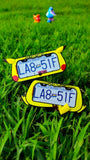 Pikachu Inspired License Plate Frame: 3D Printed Electric Mouse Car Decoration