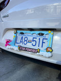 Kirby License Plate Frame | 3D Printed Cute Car Accessory | Star Powered Pink Character Plate Cover | Kawaii Car Mod | PopPlate Design