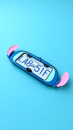Stitch Inspired License Plate Frame: 3D Printed Alien Car Decor