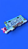 Kirby License Plate Frame | 3D Printed Cute Car Accessory | Star Powered Pink Character Plate Cover | Kawaii Car Mod | PopPlate Design