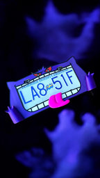 Gengar VMAX x PopPlates — large-scale 3D printed Pokemon license plate frame with Gengar's wide grin and shadow details, made in Vancouver BC