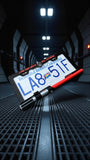Galactic Dark Lord License Plate Frame – 3D Printed Red Saber PopPlate | Sci-Fi Car Accessory | Custom Geek Gift | Dark Aesthetic Car Mod