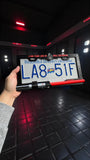 Galactic Dark Lord License Plate Frame – 3D Printed Red Saber PopPlate | Sci-Fi Car Accessory | Custom Geek Gift | Dark Aesthetic Car Mod