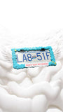 Angel Wing License Plate Frame Set – 3D Halo & Winged Design