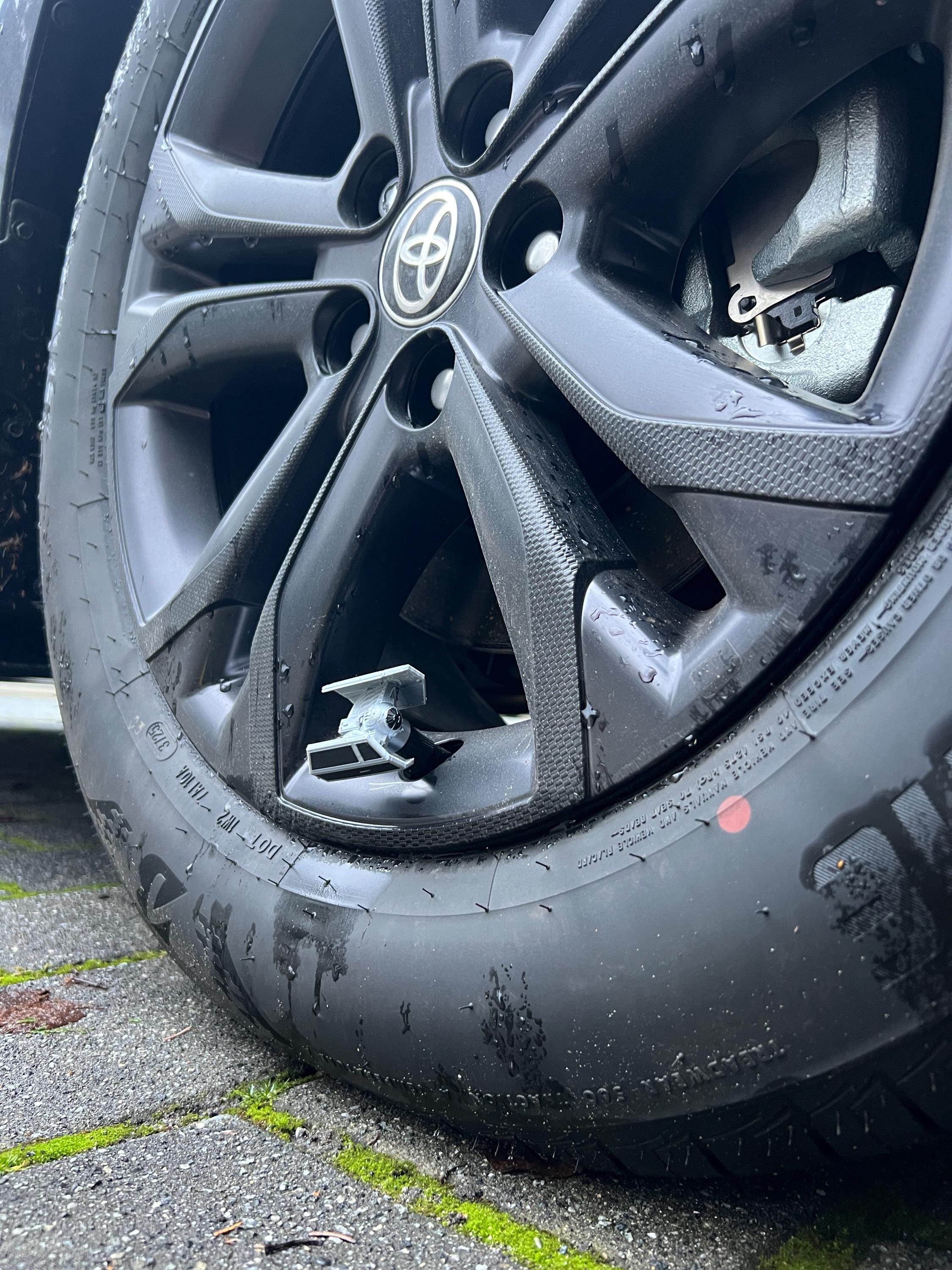 Twin-Wing Starfighter Tire Valve Caps — 3D-Printed Detail That Pops Your Wheels
