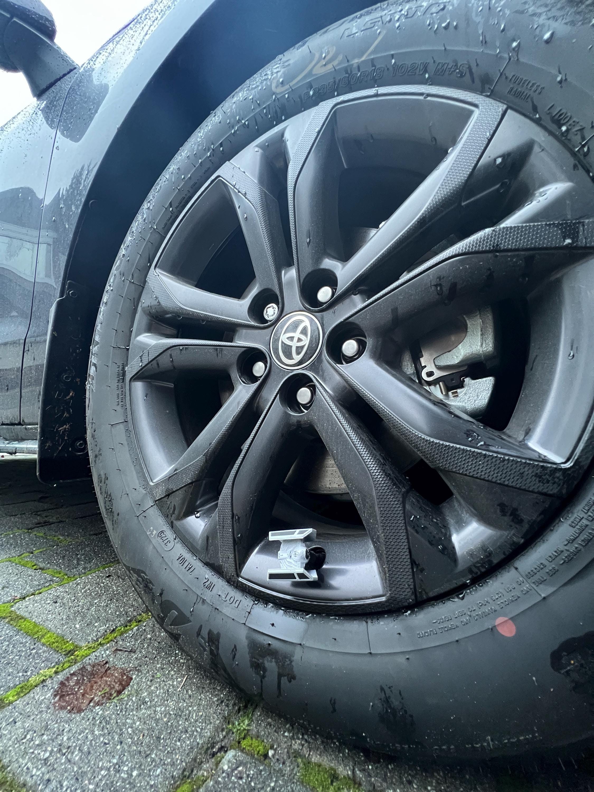 Twin-Wing Starfighter Tire Valve Caps — 3D-Printed Detail That Pops Your Wheels