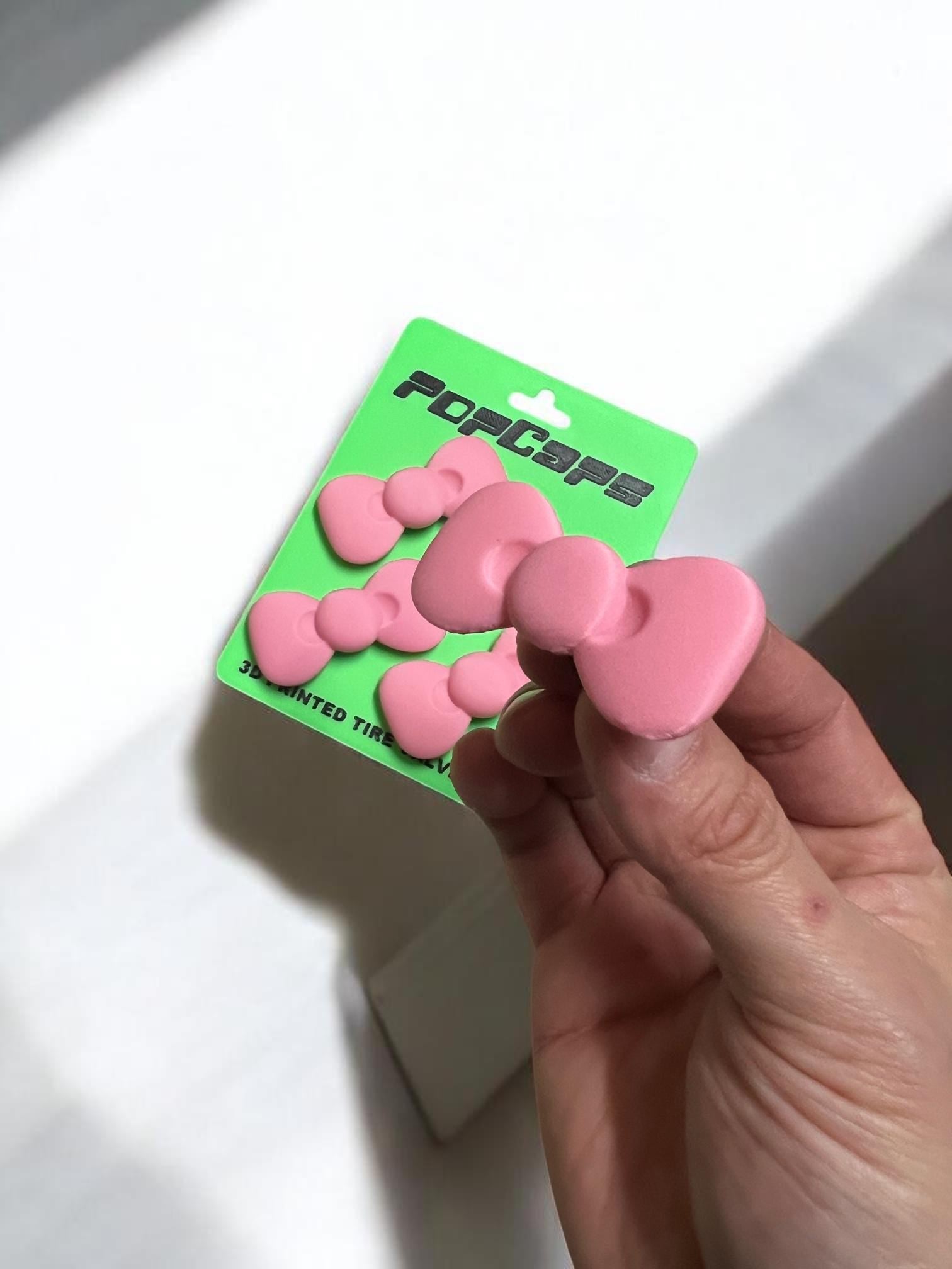 Kawaii Pink Bow PopCaps – 3D Printed Tire Valve Caps Secondary image