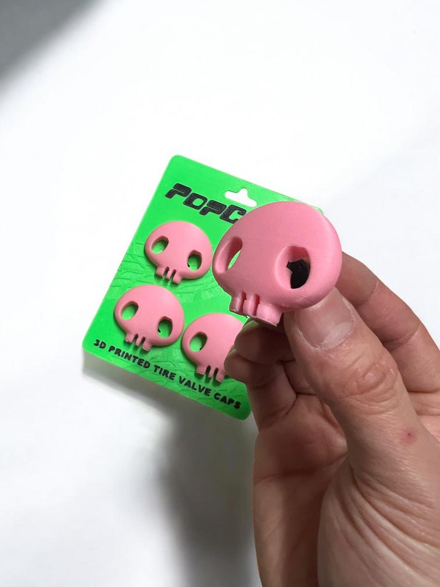 Kawaii Skull Bunny PopCaps – 3D Printed Tire Valve Caps Secondary image