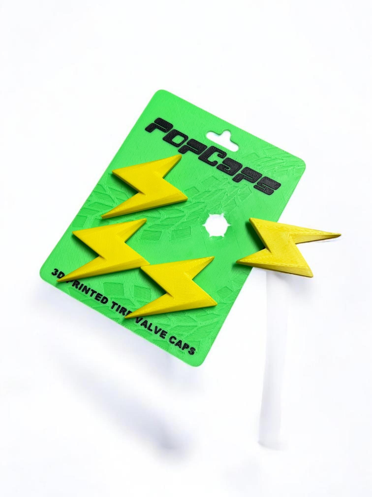Electric Lightning PopCaps – 3D Printed Tire Valve Caps Main image