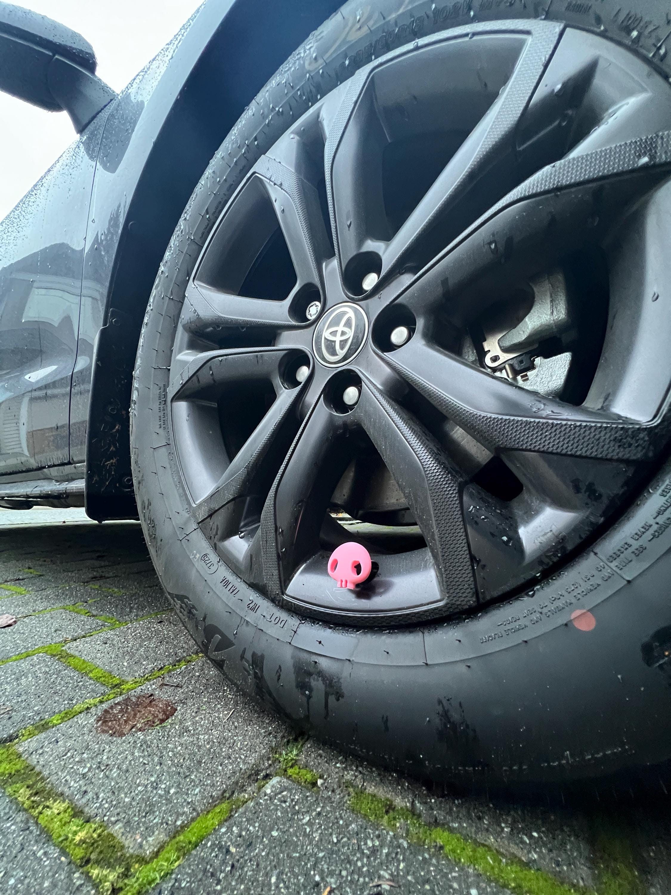 Kawaii Skull Bunny PopCaps – 3D Printed Tire Valve Caps