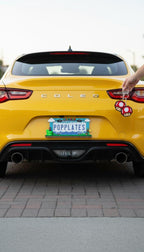 Retro Mario Inspired License Plate Frame – 3D Pixel Style Car Plate Frame, Gaming Inspired Auto Accessory, Cute Gamer Car Decor