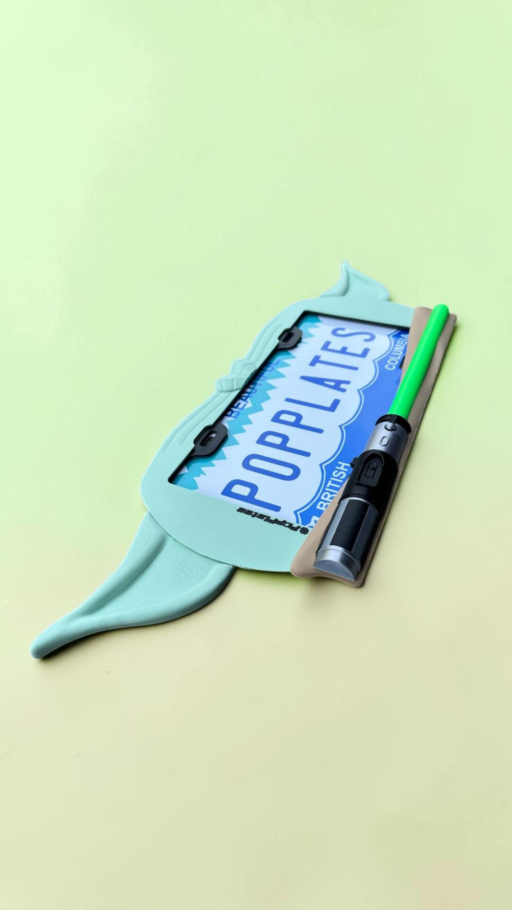 Galactic Sage License Plate Frame – 3D Sci-Fi Inspired Car Accessory