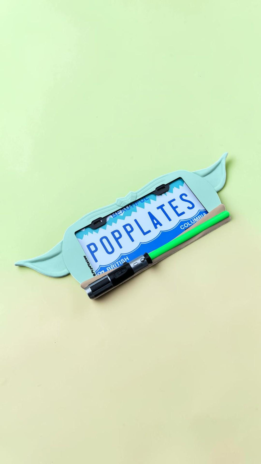 Galactic Sage License Plate Frame – 3D Sci-Fi Inspired Car Accessory