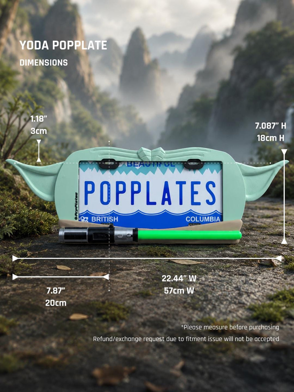 Galactic Sage License Plate Frame – 3D Sci-Fi Inspired Car Accessory