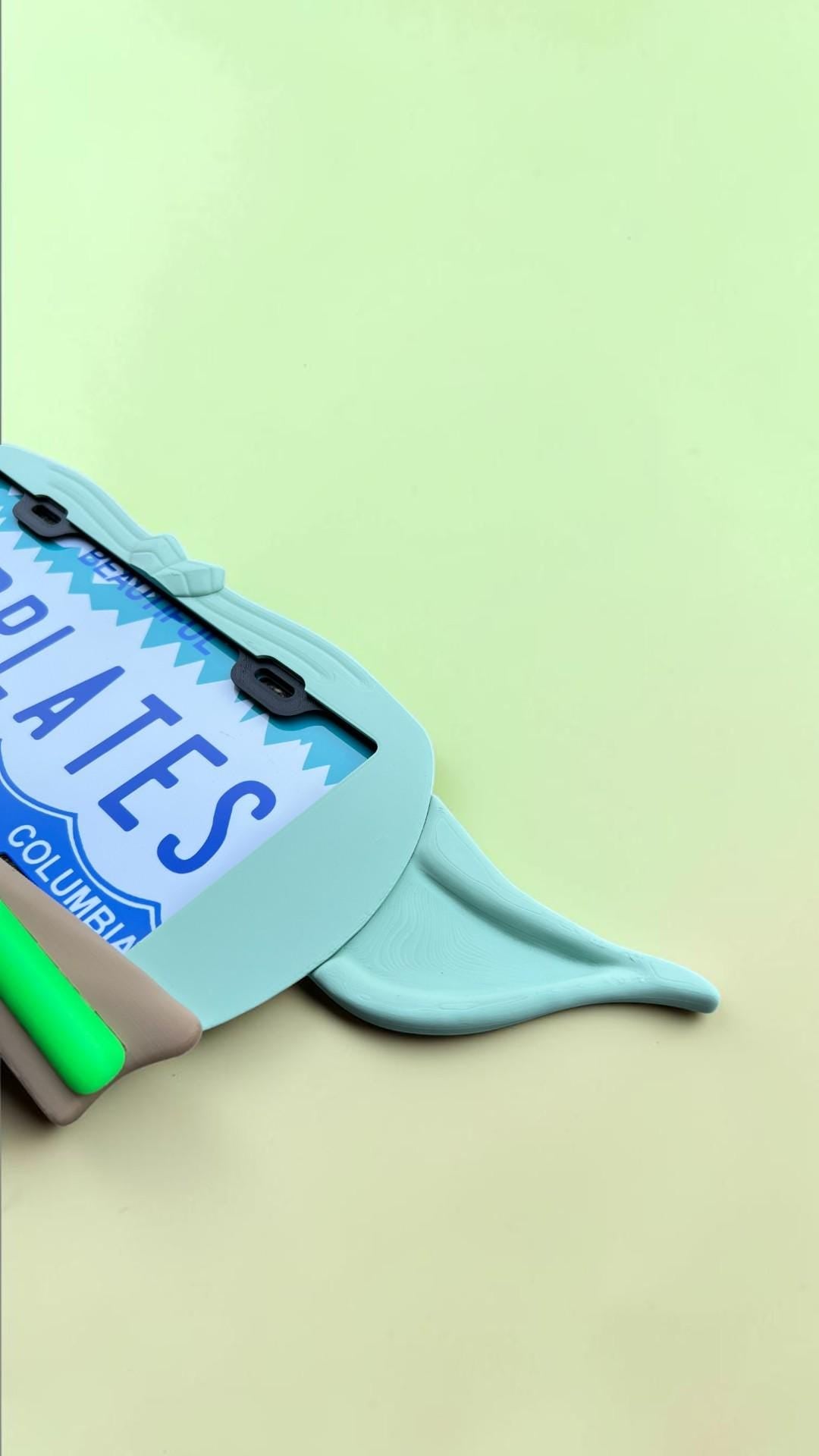 Galactic Sage License Plate Frame – 3D Sci-Fi Inspired Car Accessory
