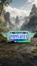 Galactic Sage License Plate Frame – 3D Sci-Fi Inspired Car Accessory